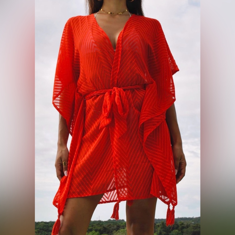Vibrant Orange Swim Cover-Up